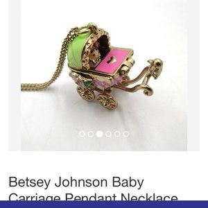 Betsy Johnson carriage necklace
